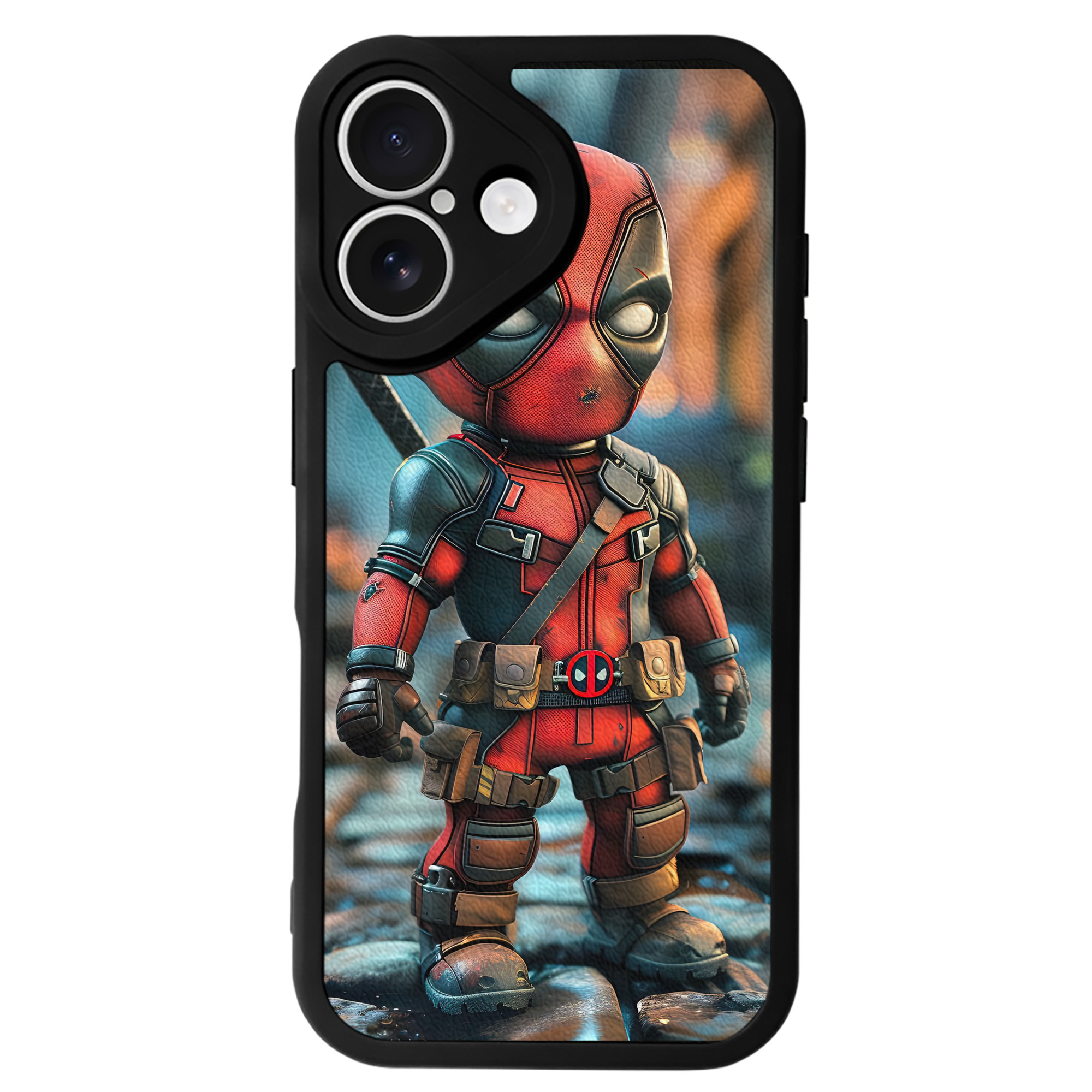（画像用） Deadpool デッドプール 【iPhone 16シリーズ対応】シリコンスマホケース（レザー調） 材質：シリコン